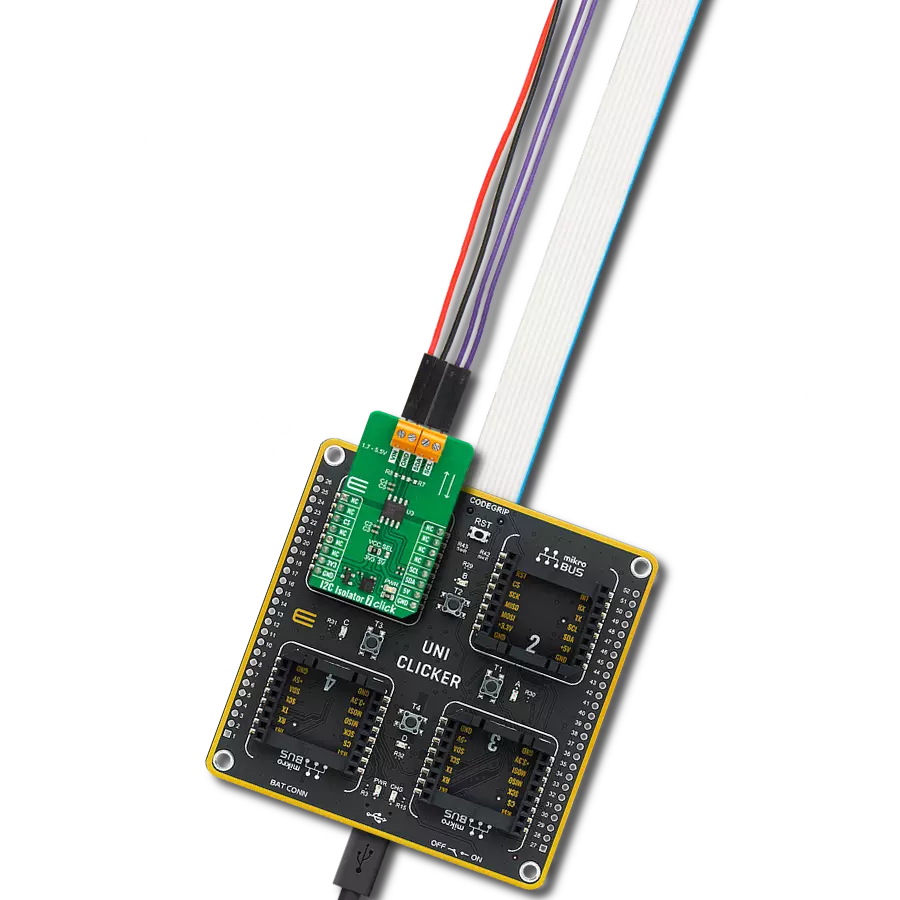 I2C Isolator 7 Click with UNI Clicker