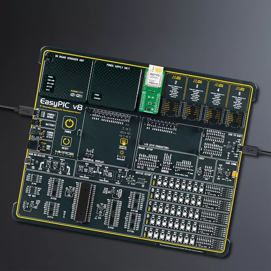 EasyPIC v8 Access DIPMB 1 - upright/background hardware assembly