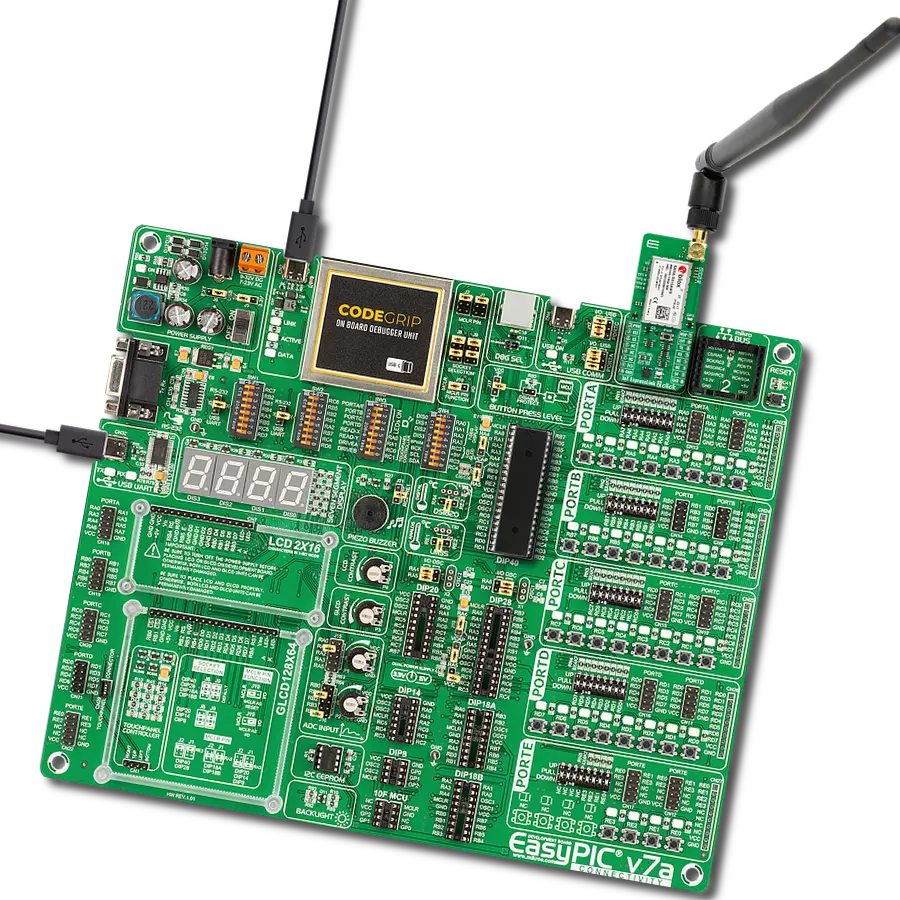 IoT ExpressLink 2 Click with EasyPIC v7a
