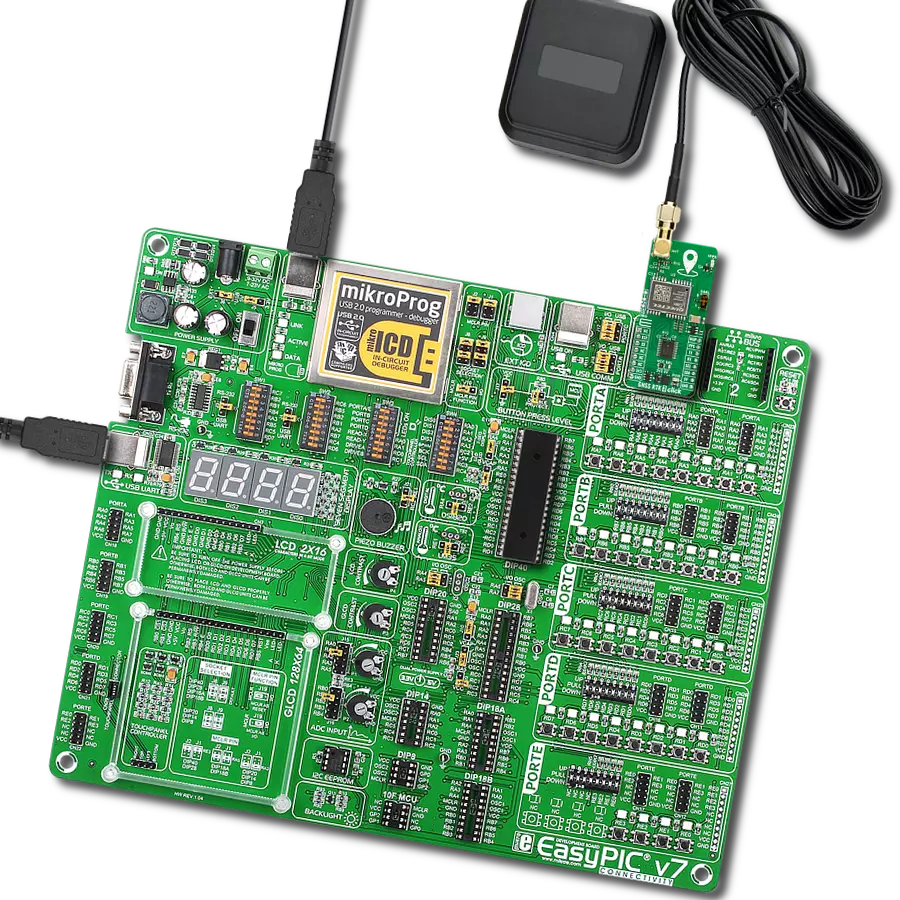 GNSS RTK 3 Click with EasyPIC v7