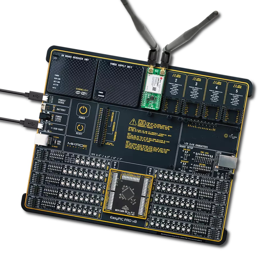 4G LTE 2 Click - Voice (for North America) with EasyPIC PRO v8