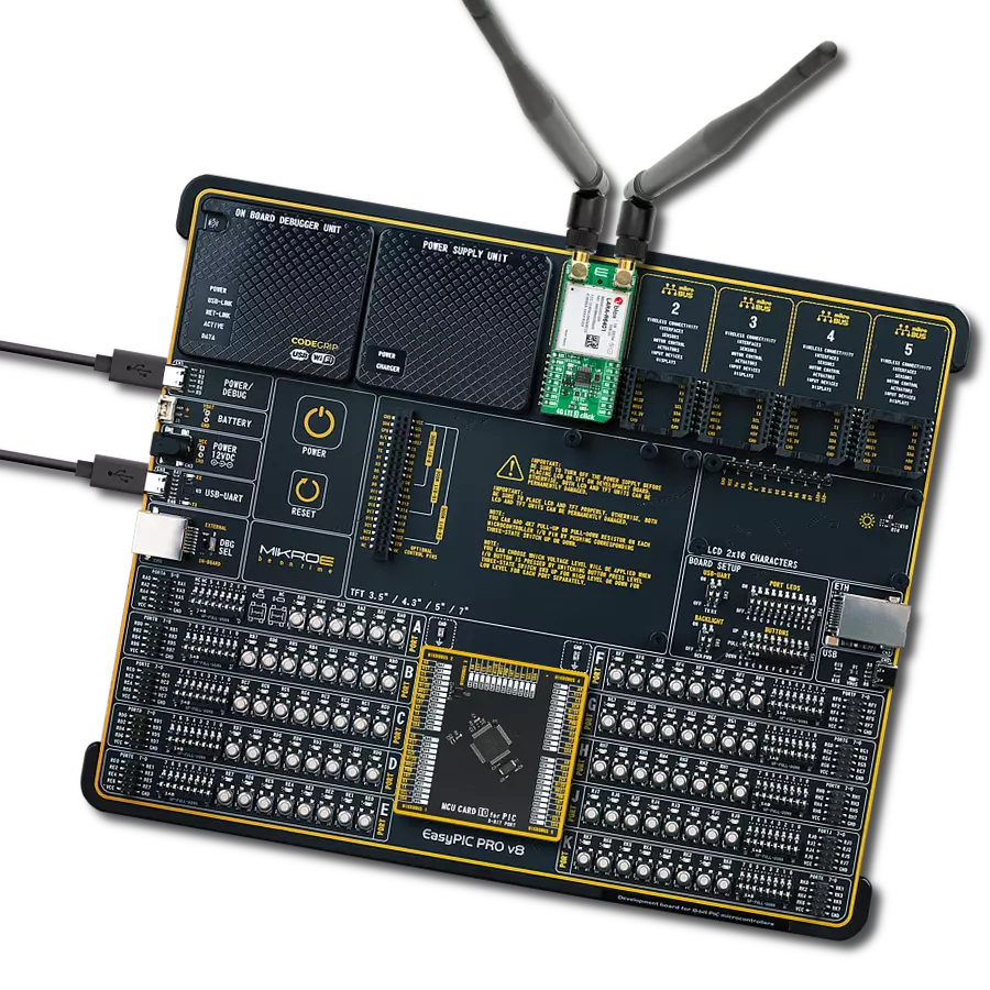 4G LTE 2 Click - Voice (for North America) with EasyPIC PRO v8