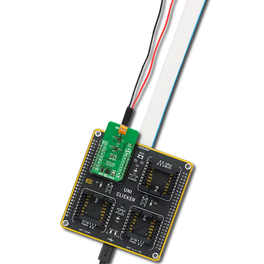 ADC 14 Click with UNI Clicker
