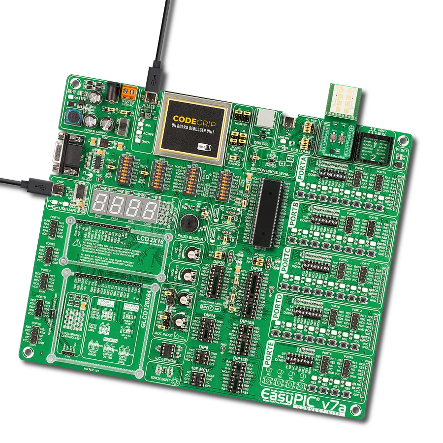 Speed Radar Click with EasyPIC v7a