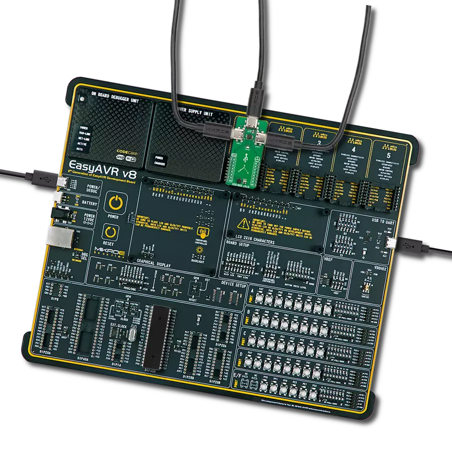 USB MUX Click with EasyAVR v8