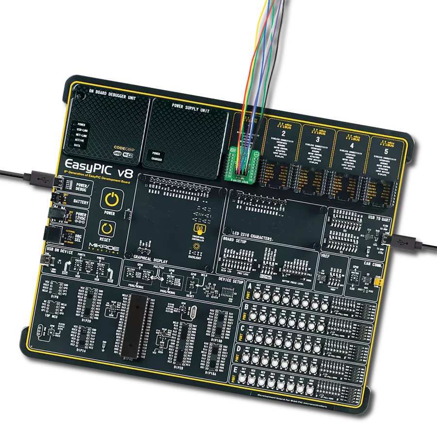 Manage various sensors and actuators with our I2C adapter and PIC18F4585