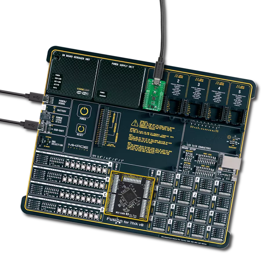 USB UART 5 Click with Fusion for Tiva v8