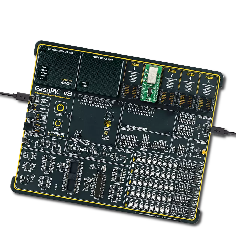 WiFi 9 Click with EasyPIC v8