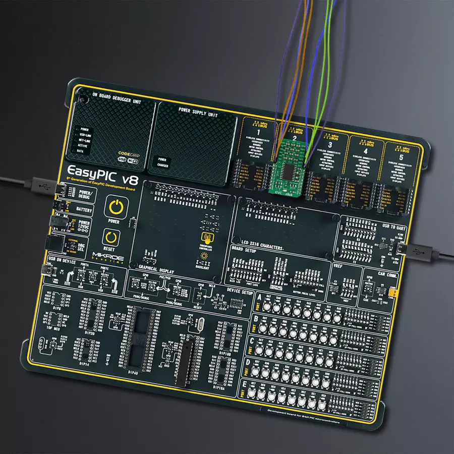 EasyPIC v8 Access DIPMB 1 - upright/background hardware assembly