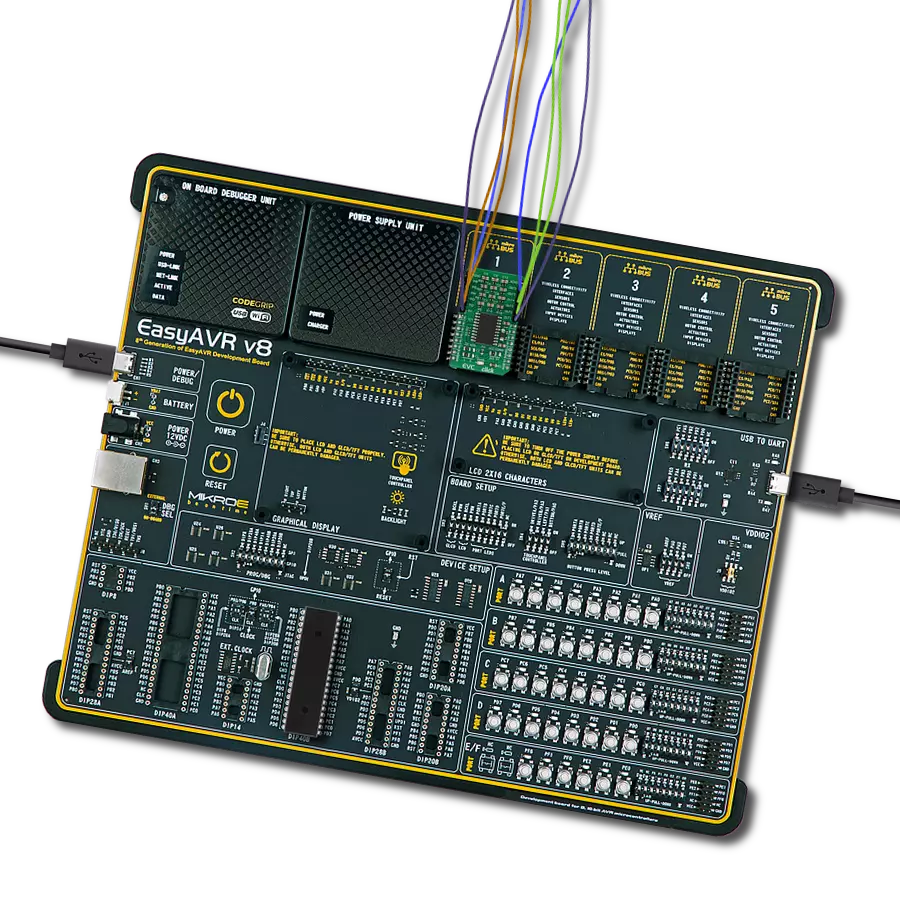 EVC Click with EasyAVR v8