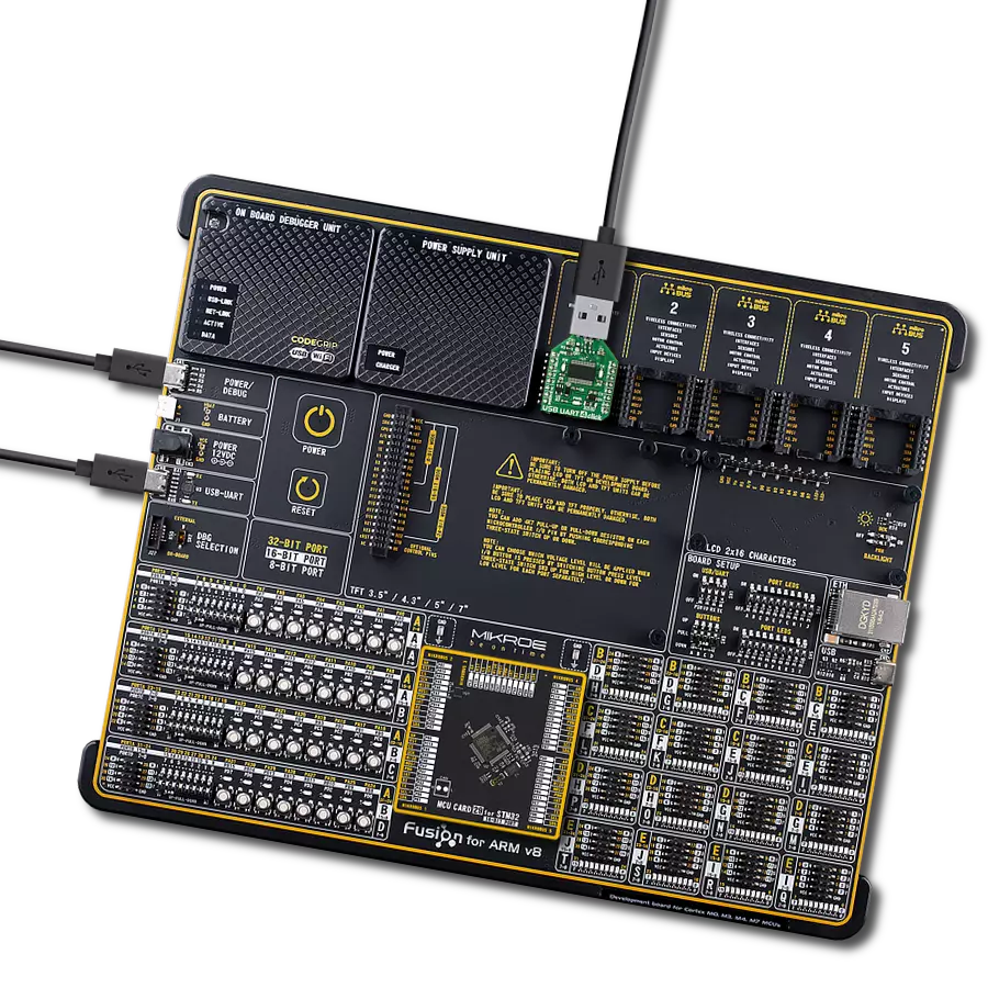 USB UART 4 Click with Fusion for ARM v8
