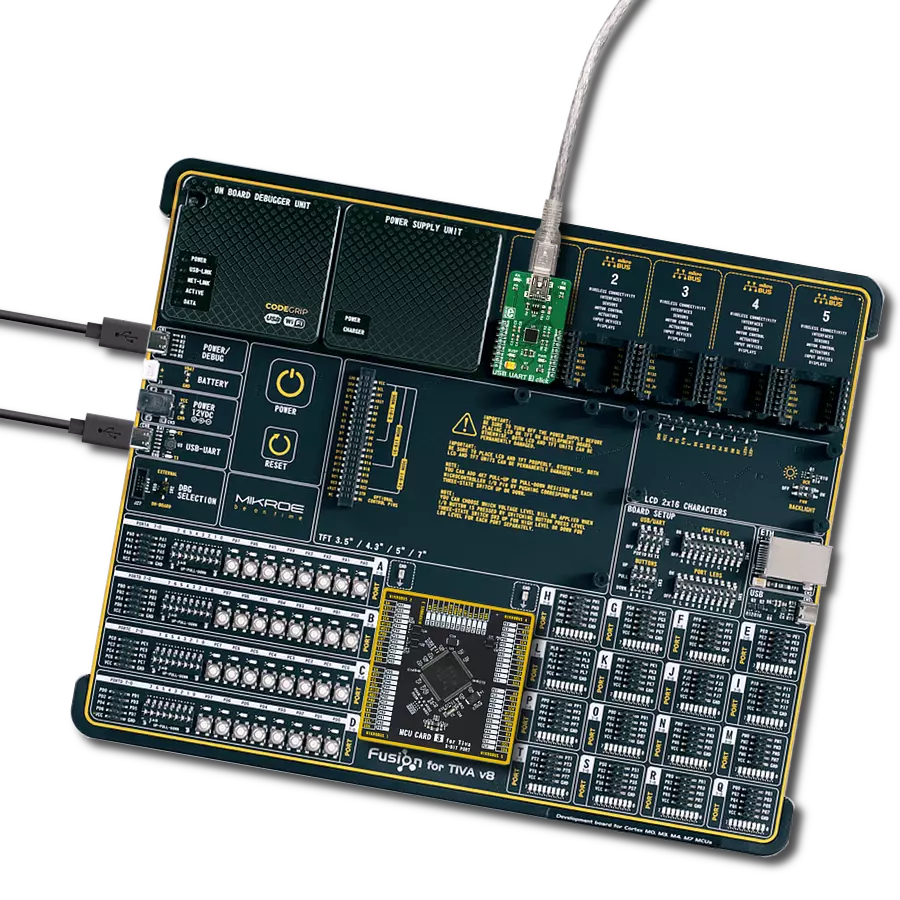 USB UART 3 Click with Fusion for Tiva v8