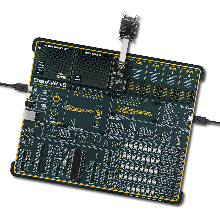 Shuttle Click with EasyAVR v8