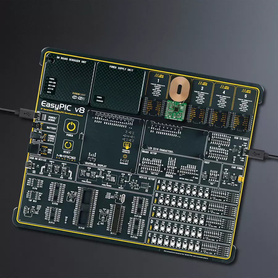EasyPIC v8 Access DIPMB 1 - upright/background hardware assembly