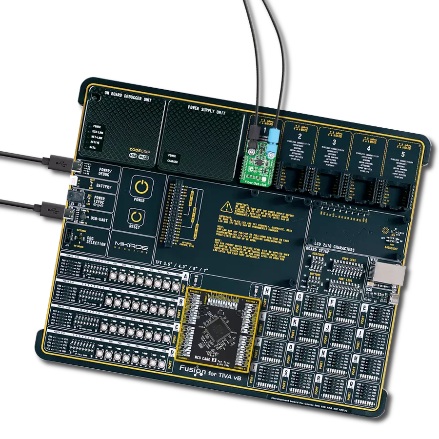 Fiber Opt Click 3.3V with Fusion for Tiva v8