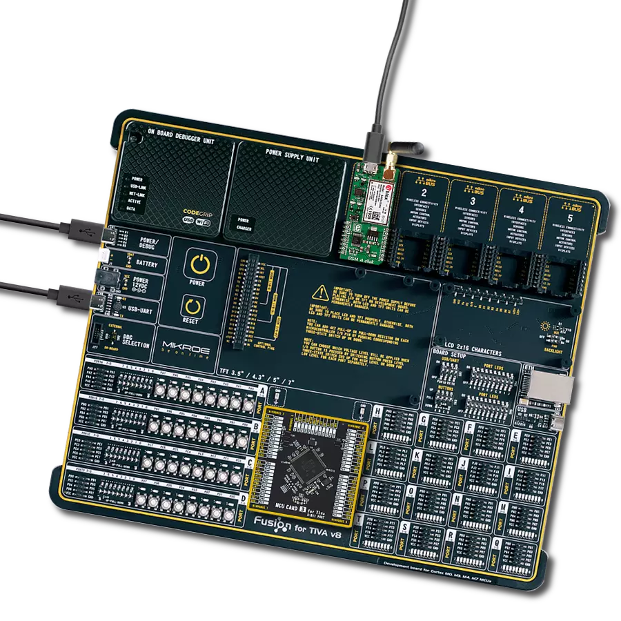 GSM 4 Click with Fusion for Tiva v8