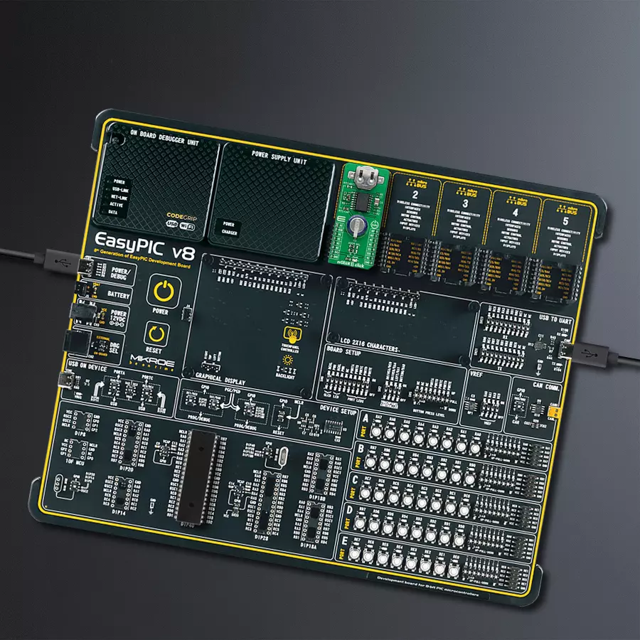EasyPIC v8 Access DIPMB 1 - upright/background hardware assembly