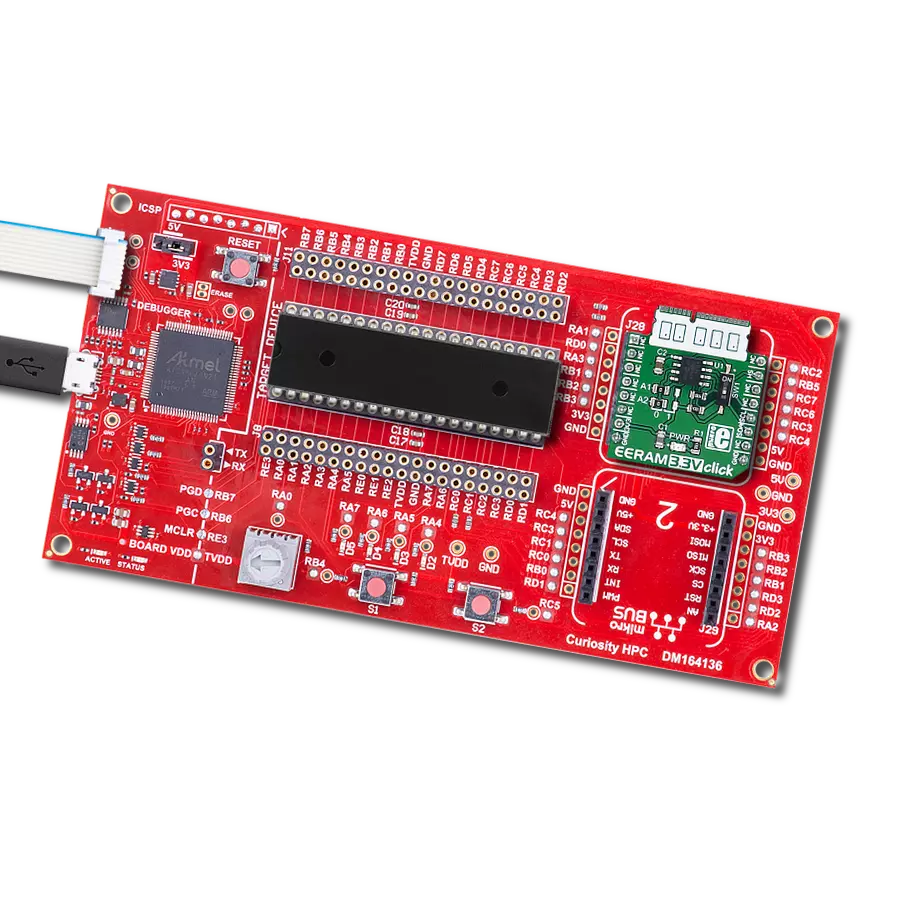 EERAM 3.3V Click with Curiosity HPC