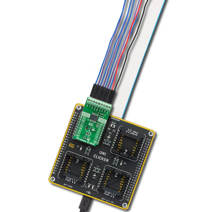 SPI Isolator 3 Click with UNI Clicker