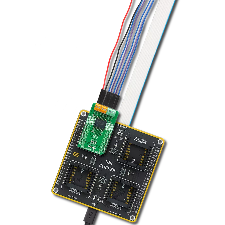 SPI Isolator 2 Click with UNI Clicker