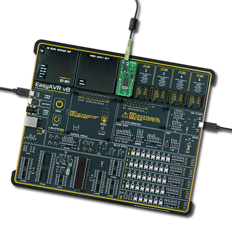DTMF Decoder Click with EasyAVR v8
