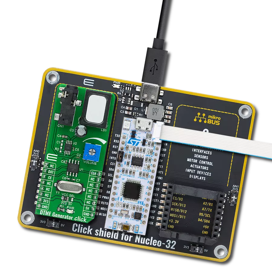 DTMF Generator Click with Nucleo 32 with STM32G431KB MCU