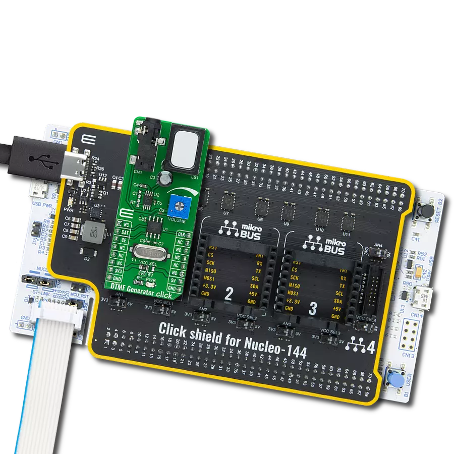 DTMF Generator Click with Nucleo 144 with STM32L4A6ZG MCU