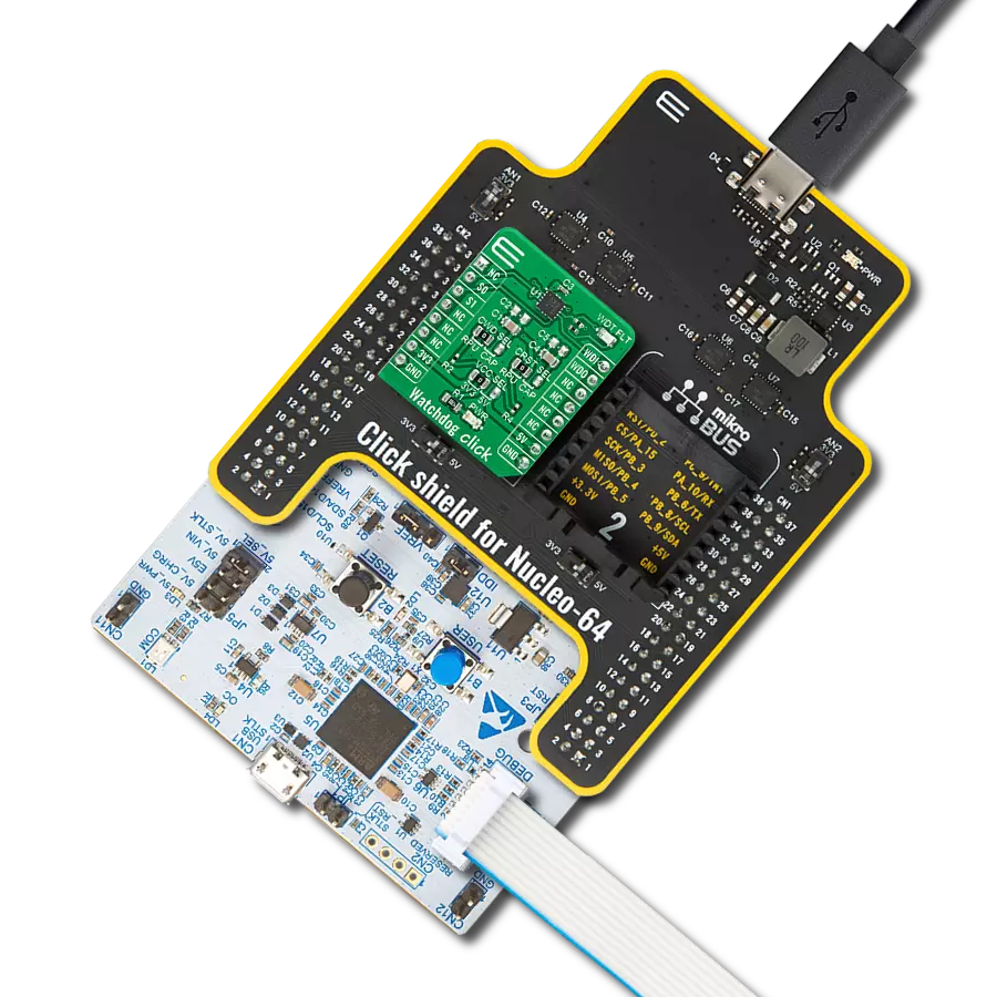 Watchdog Click with Nucleo 64 with STM32G431RB MCU