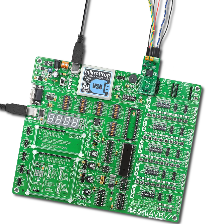 RS485 Isolator 3 Click with EasyAVR v7
