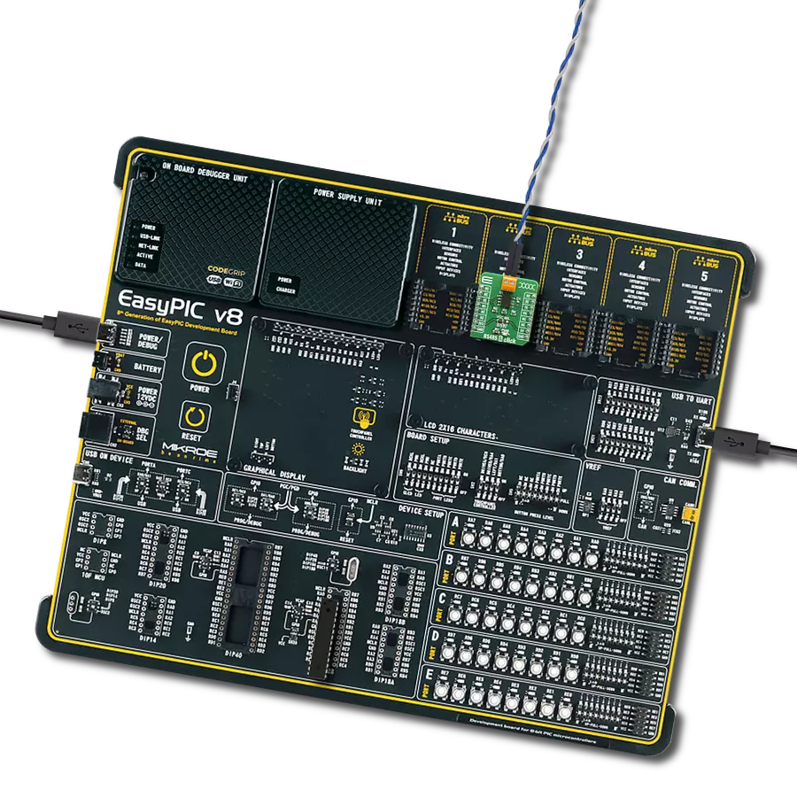 RS485 6 Click with EasyPIC v8