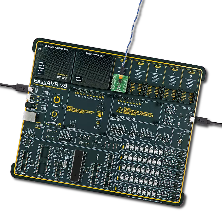 RS485 6 Click with EasyAVR v8