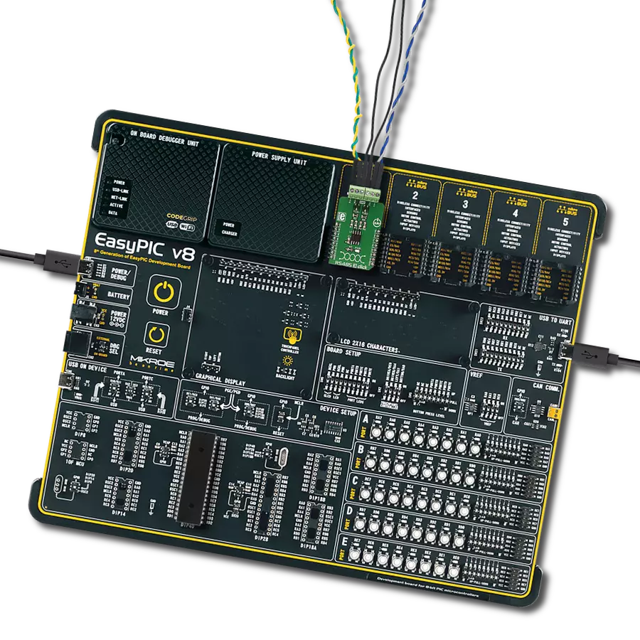 RS485 3 Click with EasyPIC v8