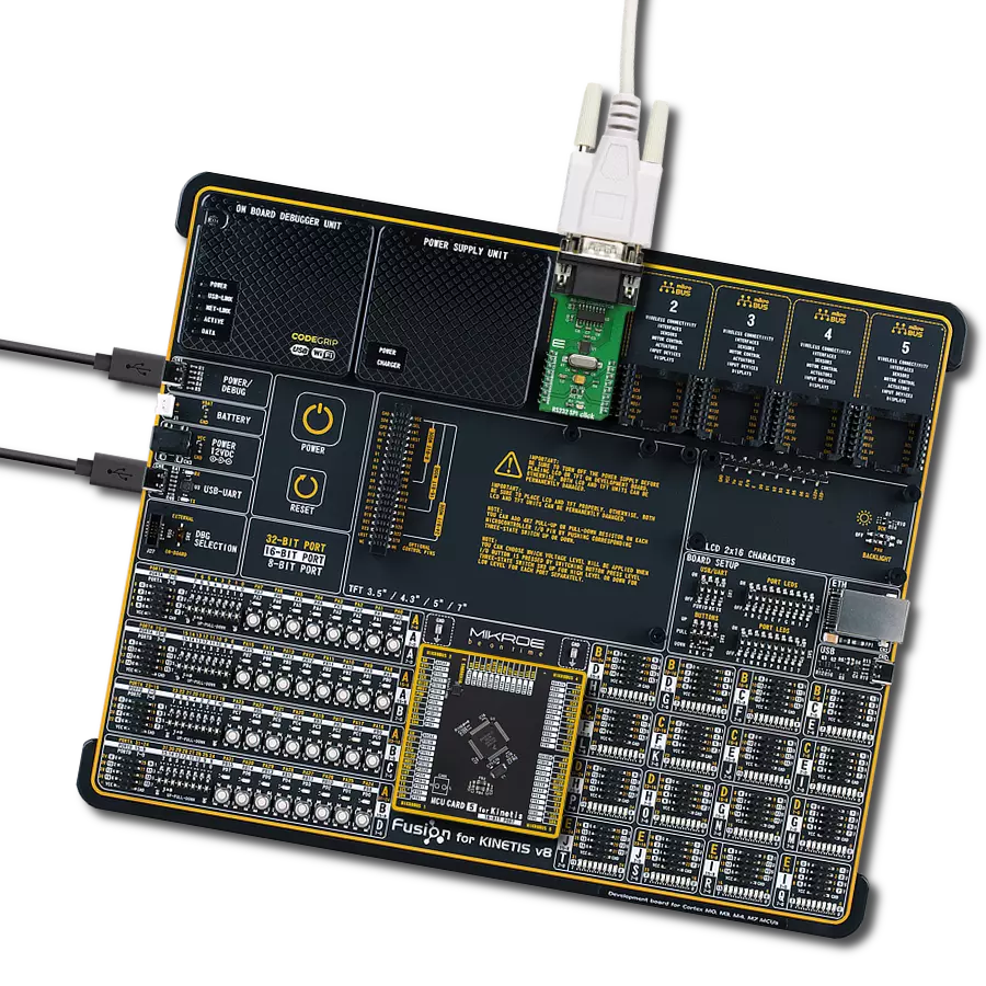 RS232 SPI Click with Fusion for Kinetis v8