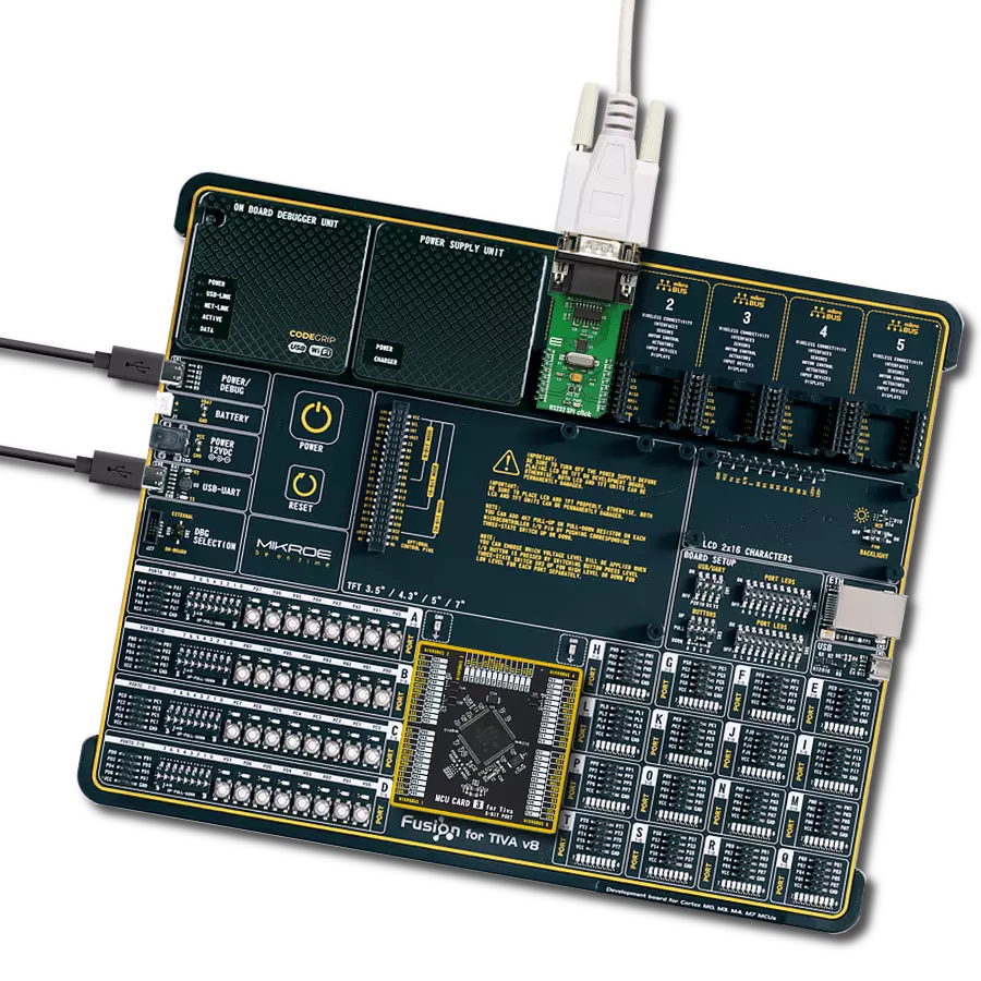 RS232 SPI Click with Fusion for Tiva v8