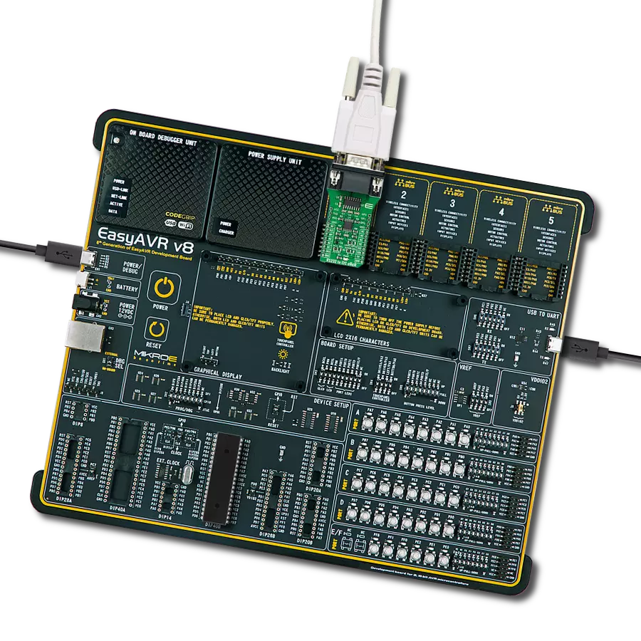 RS232 to I2C Click with EasyAVR v8