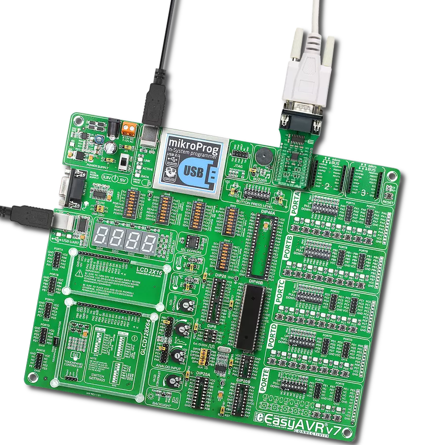 RS232 to I2C Click with EasyAVR v7
