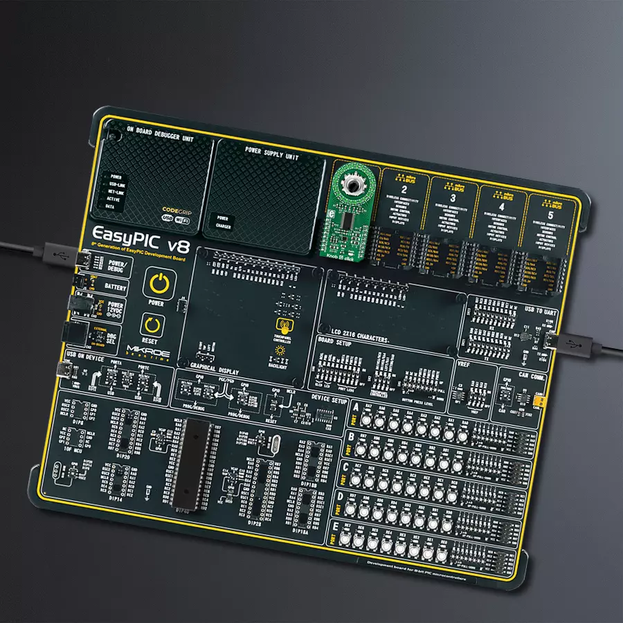EasyPIC v8 Access DIPMB 1 - upright/background hardware assembly