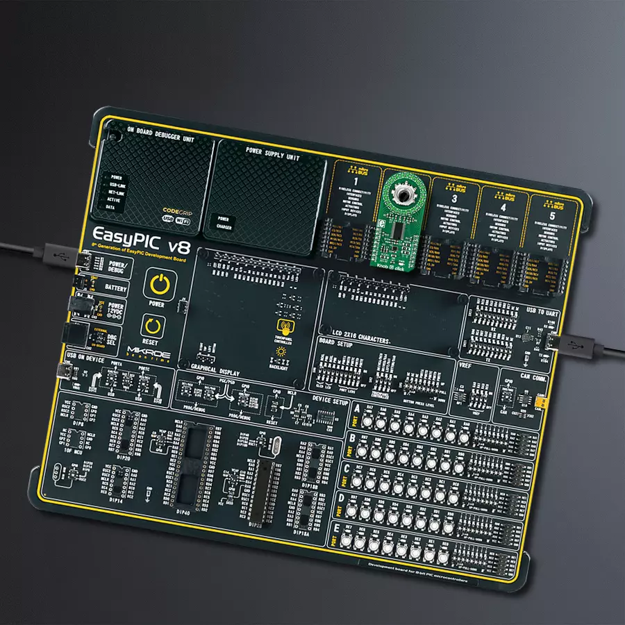 EasyPIC v8 Access DIPMB 1 - upright/background hardware assembly