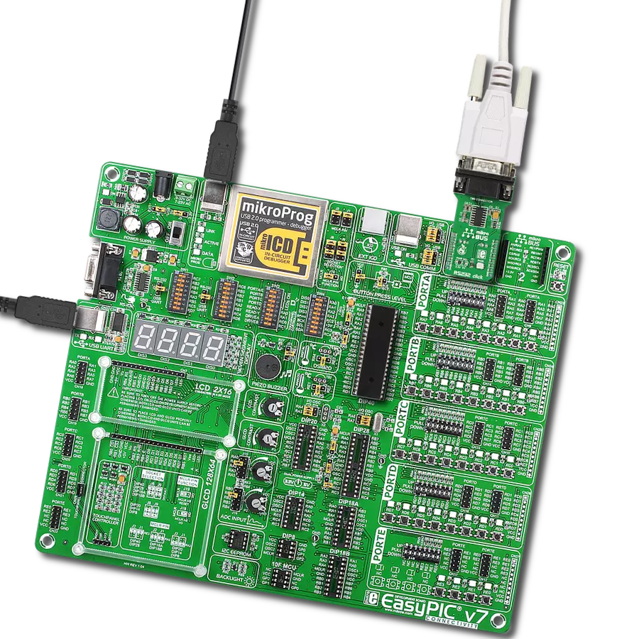 RS232 Click with EasyPIC v7