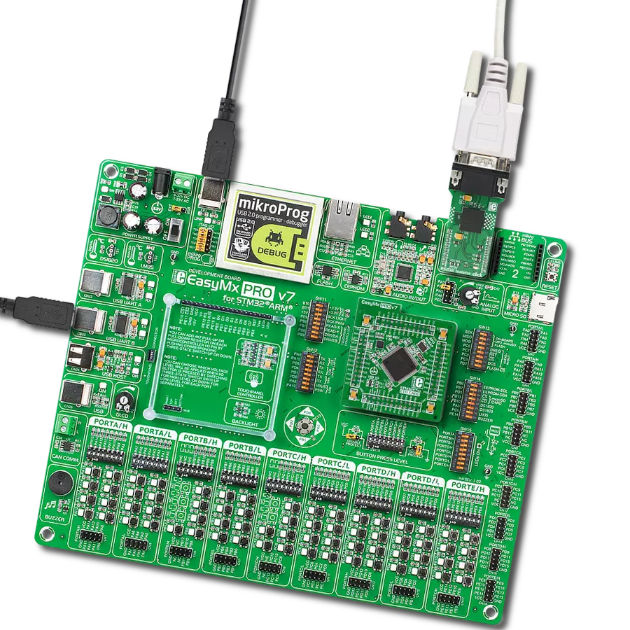 RS232 Isolator Click with EasyMx PRO v7 for STM32