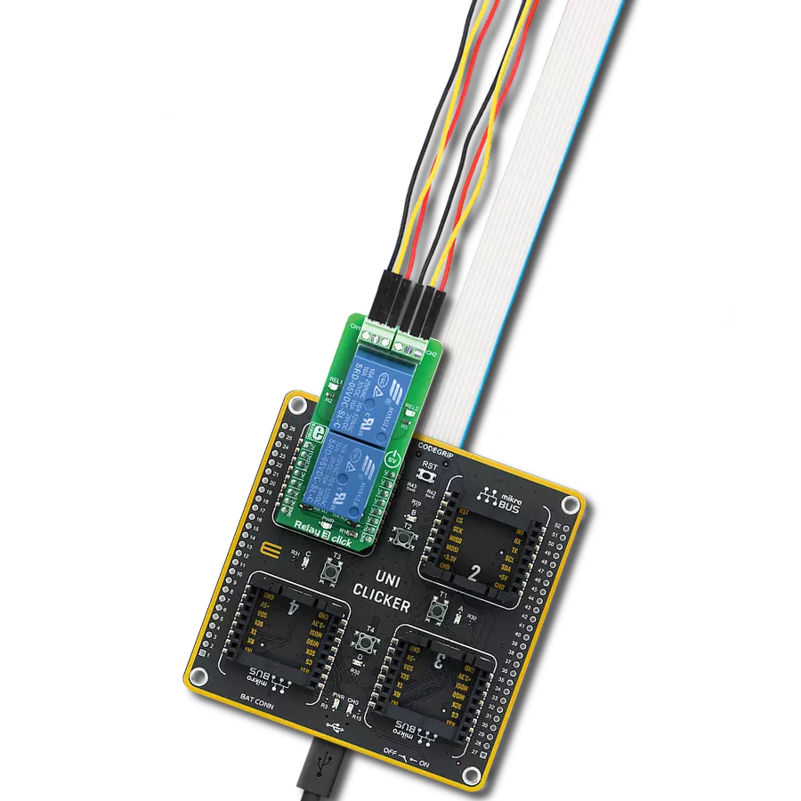 Relay 3 Click with UNI Clicker