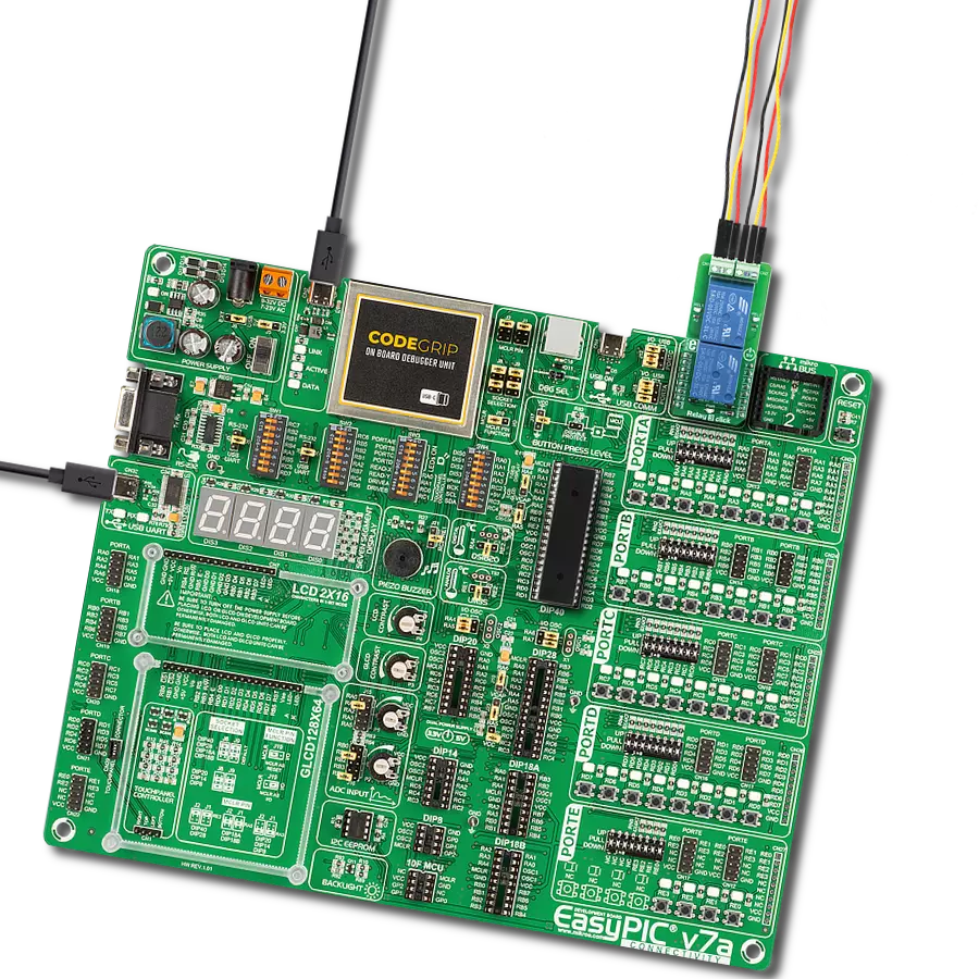 Relay 3 Click with EasyPIC v7a