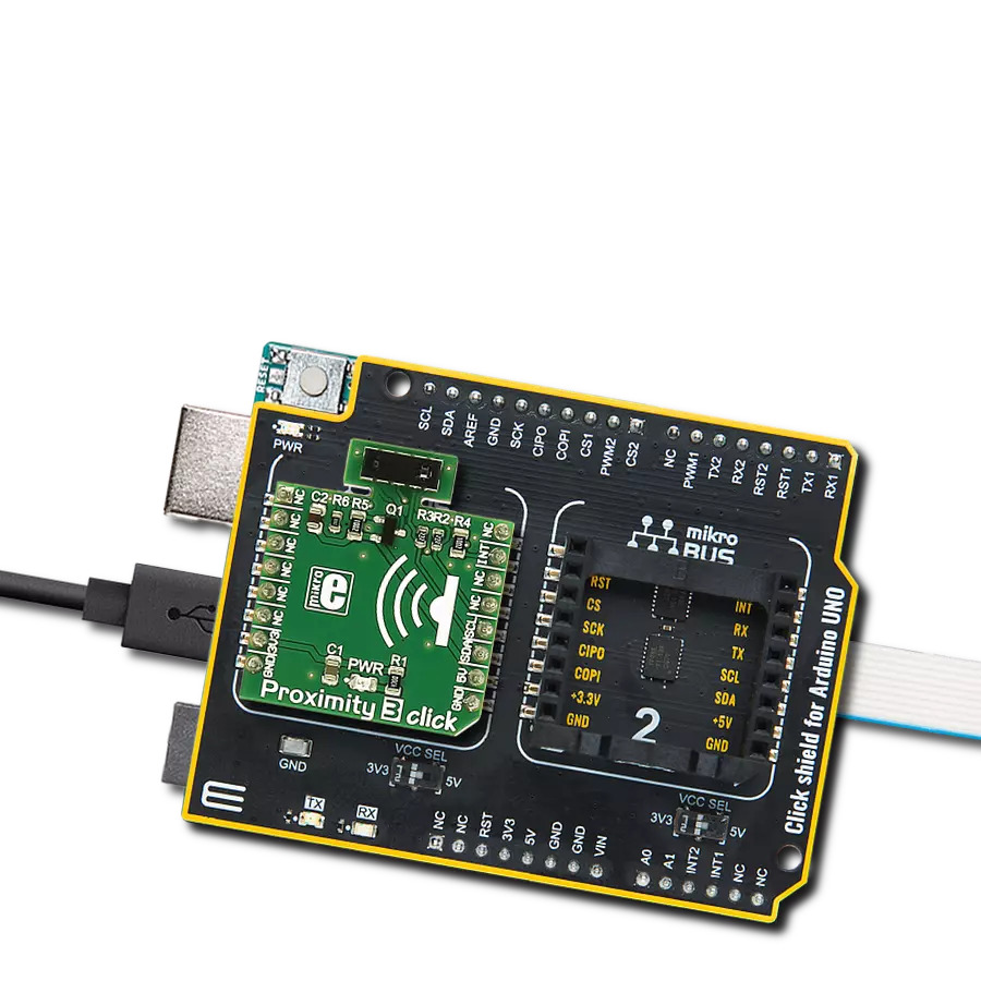 Proximity 3 Click with Arduino UNO Rev3