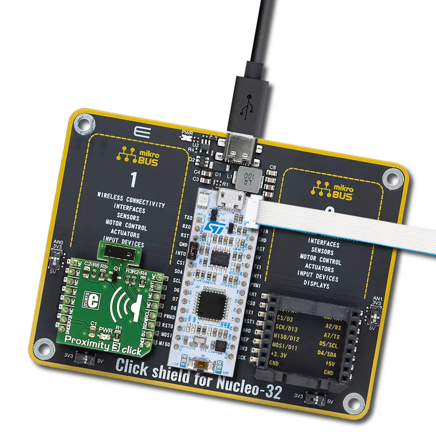 Proximity 3 Click with Nucleo 32 with STM32G431KB MCU