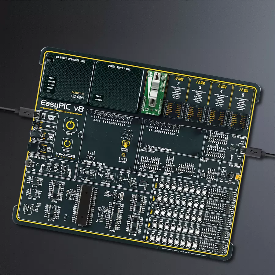 EasyPIC v8 Access DIPMB 1 - upright/background hardware assembly