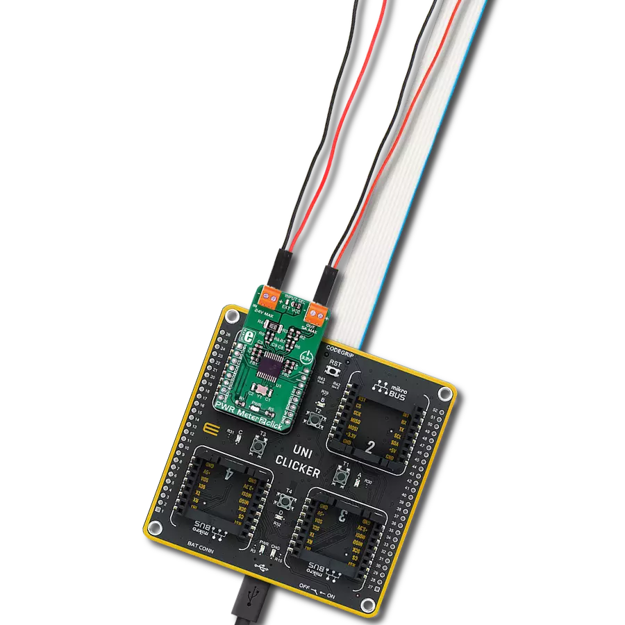 PWR Meter 2 click with UNI Clicker