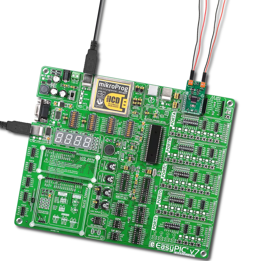 PWR Meter 2 click with EasyPIC v7