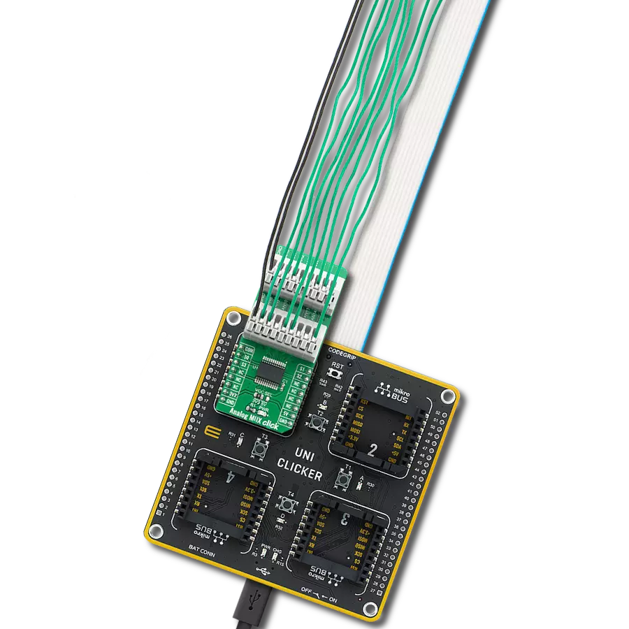 Analog MUX Click with UNI Clicker