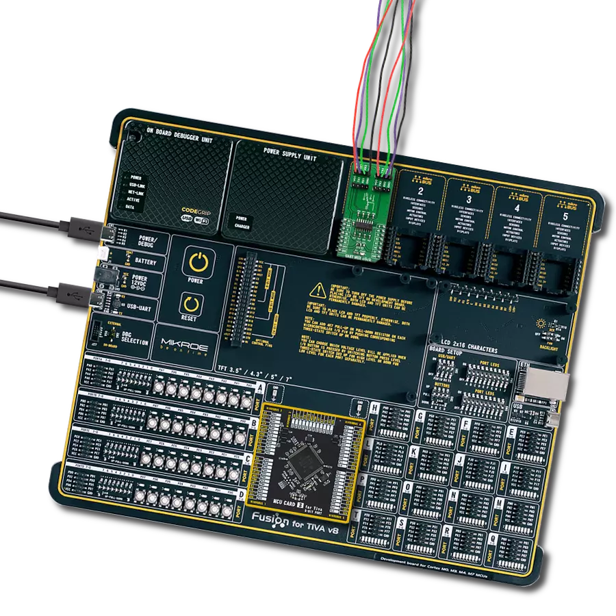 UART MUX Click with Fusion for Tiva v8