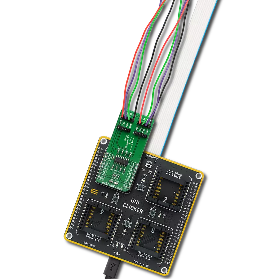 UART MUX Click with UNI Clicker